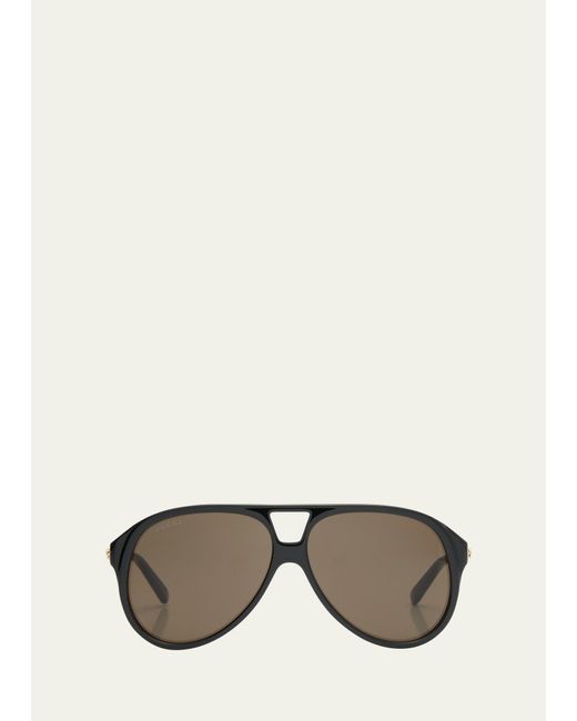 Gucci Natural Archive Details Acetate Aviator Sunglasses for men
