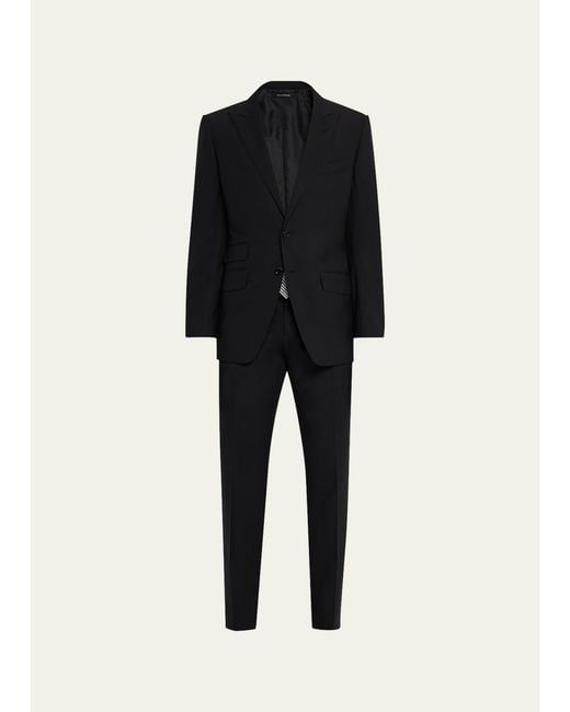 Tom Ford Black O'Connor Wool Suit for men