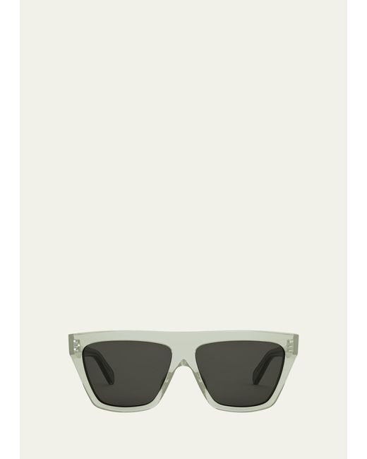 Céline Multicolor Logo Flat-top Square Acetate Sunglasses