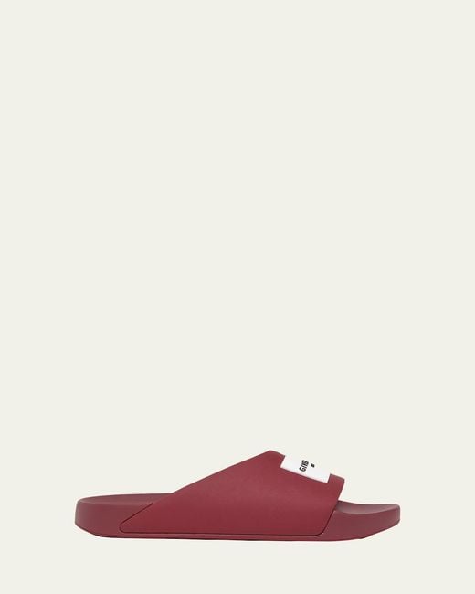 Givenchy Pink Logo Label Slide Sandals
