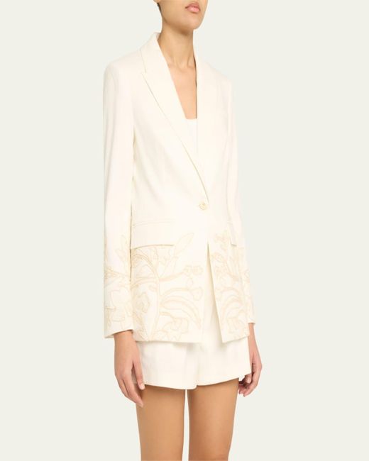 Veronica Beard Natural Long And Lean Dickey Jacket