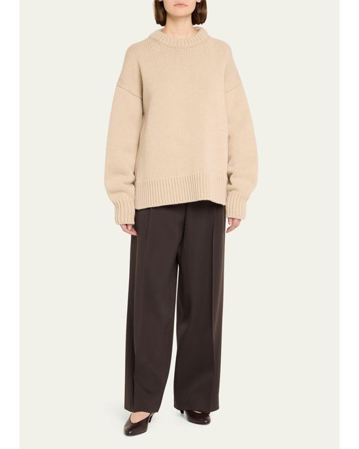 The Row Natural Ophelia Wool-cashmere Sweater