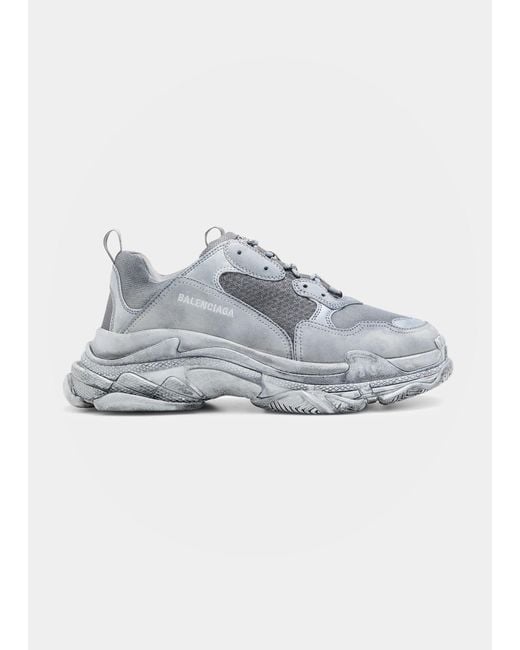 balenciaga grey triple s sneakers