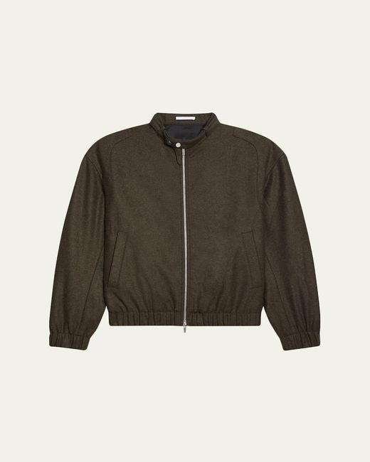 Helmut Lang Green Belted Wool-Blend Bomber Jacket for men