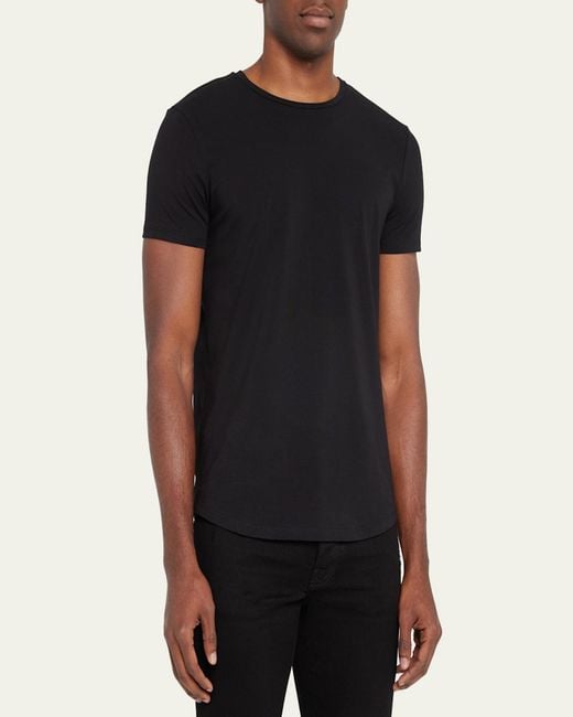 Monfrere Black Dann Solid Crew T-Shirt for men