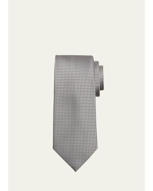Charvet Gray Textured Silk Tie for men