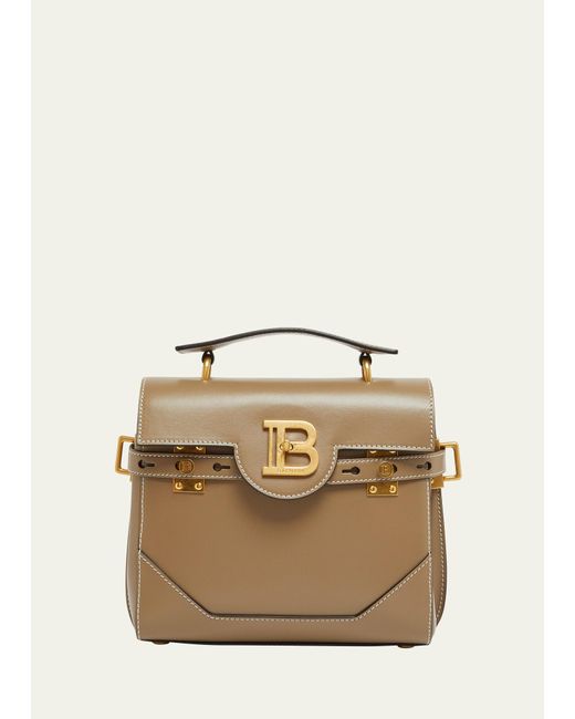 Balmain Natural Bbuzz 23 Top-handle Bag In Smooth Leather