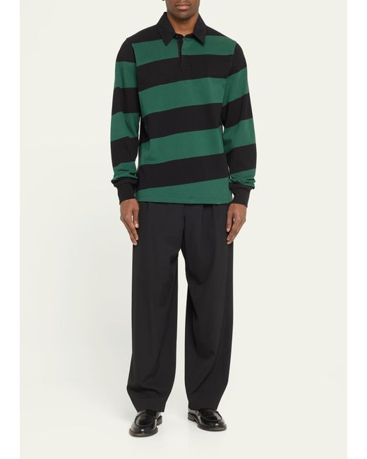 Burberry Diagonal Block Stripe Polo Shirt in Green for Men | Lyst
