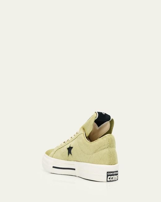 Rick Owens Natural X Converse Onestr Calf Hair Low-Top Sneakers for men