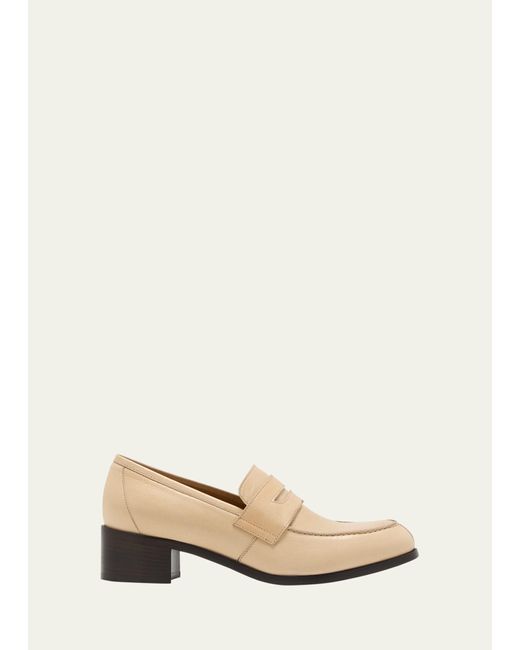The Row Natural 45mm Vera Loafer Calf