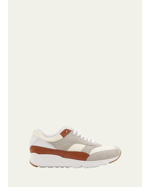 Saint Laurent Natural Bump 15 Nylon And Leather Low-top Sneakers for men