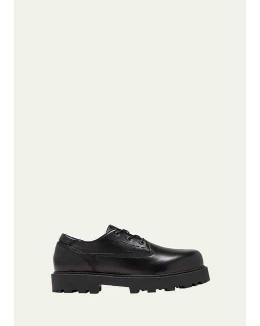 Givenchy Black Storm Calf Leather Derby Shoes for men