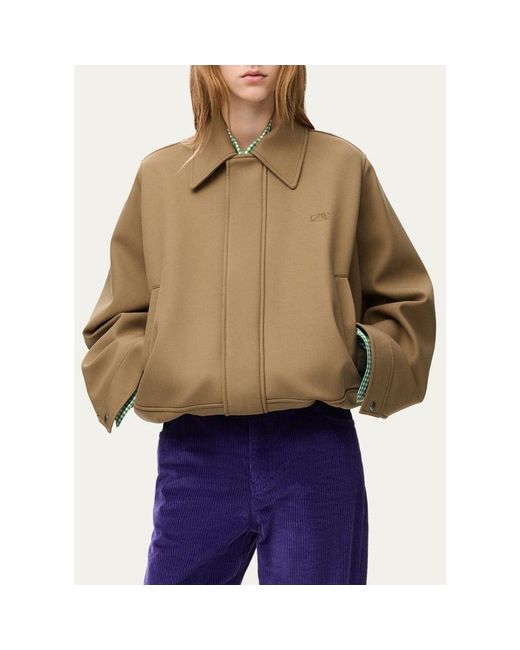 Loewe Natural Cotton Twill Drawstring Balloon Jacket
