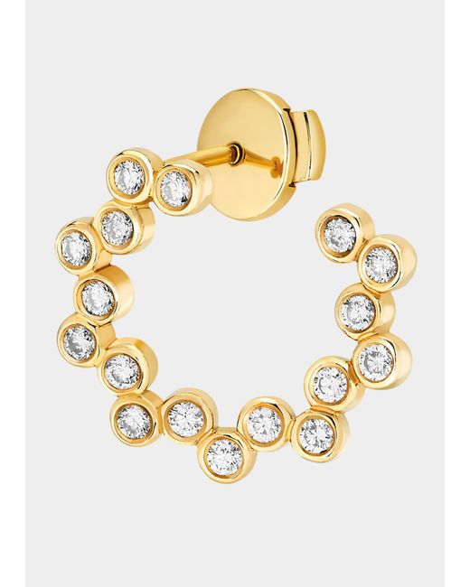 Viltier Metallic Clique Twist Hoop Earrings In 18k Yellow Gold And Diamonds