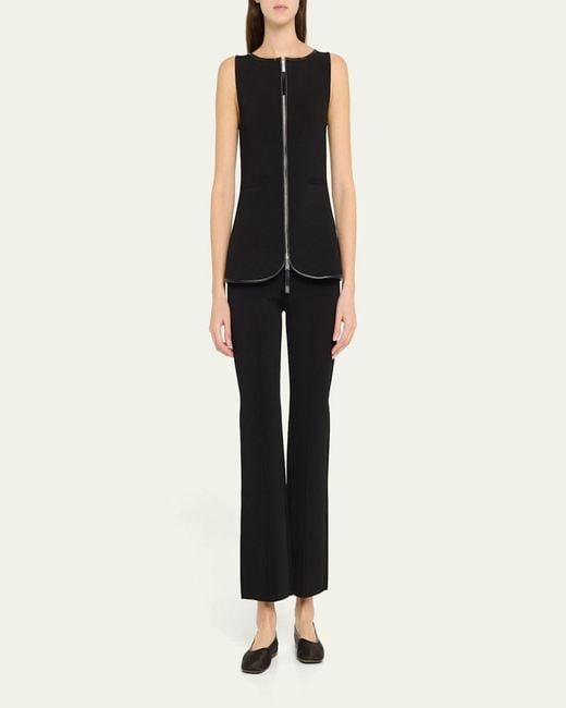 Jonathan Simkhai Black Ashlon Pull-On Cropped Pants