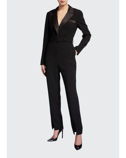 self portrait tailored crepe playsuit