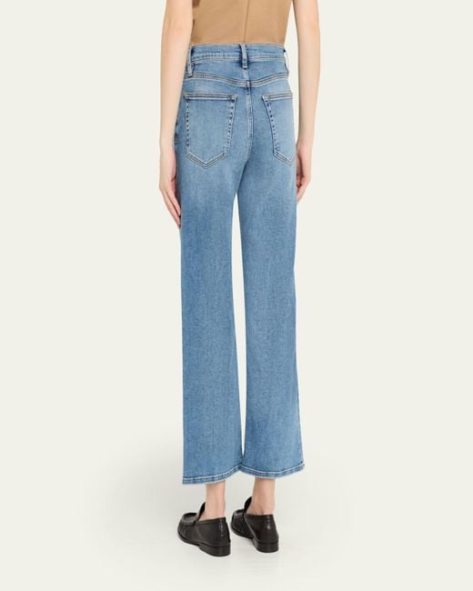 FRAME Blue The Mellow Wide Ankle Jeans