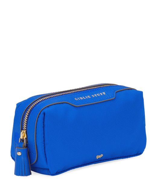 Anya Hindmarch Girlie Stuff Nylon Cosmetics Bag in Blue - Lyst