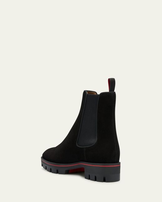 Christian Louboutin Black Alpinosol Lug Sole Chelsea Boots for men