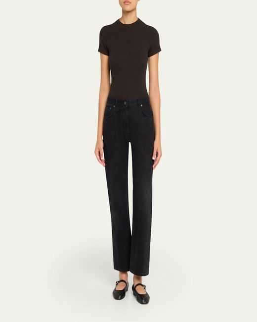 FRAME Black The Rib Baby Tee
