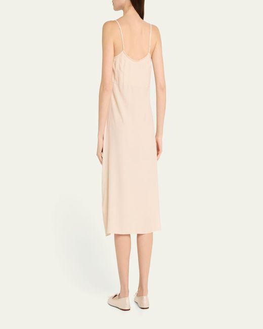 Simone Rocha Natural Negligee Bow Midi Slip Dress