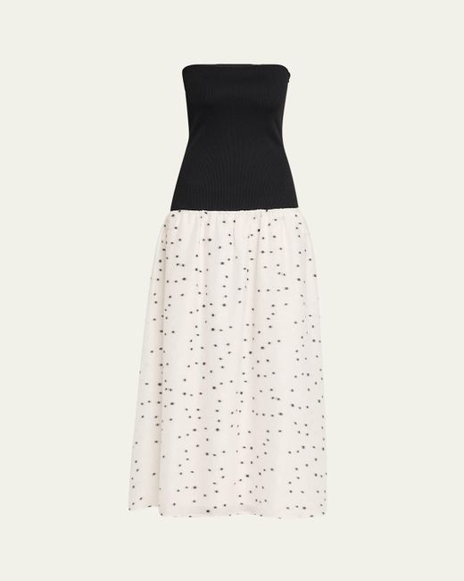Anna Quan Amyra Strapless Drop-Waist Maxi Dress in Natural | Lyst