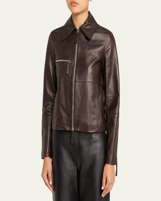 Proenza Schouler Brown Annabel Leather Jacket