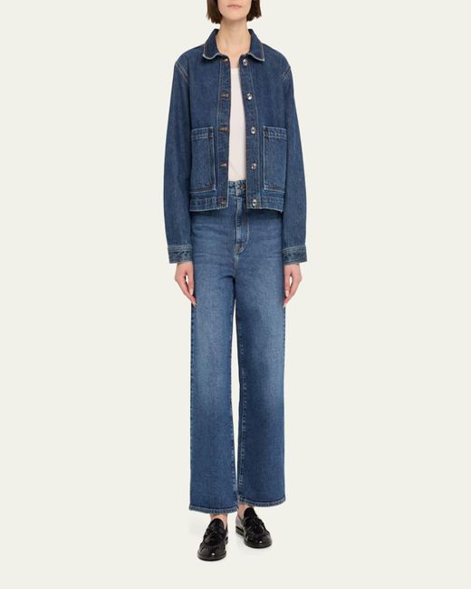 FRAME Blue The Patch Pocket Jacket