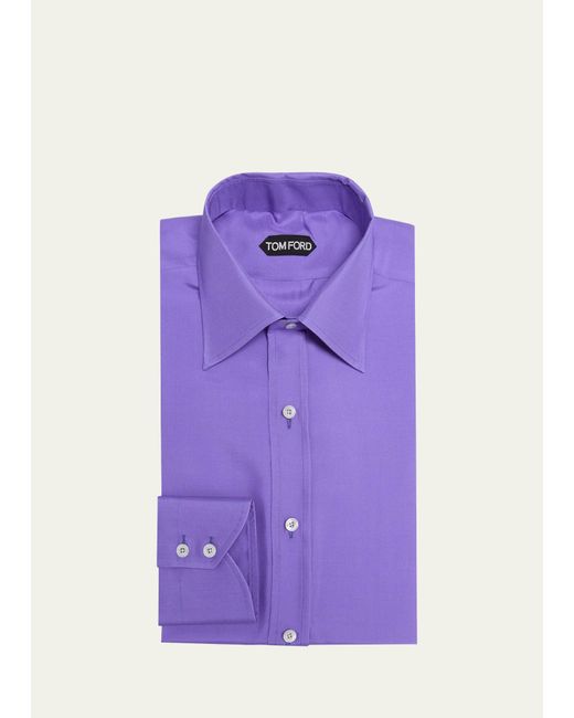 Tom Ford Purple Slim Fit Cotton Dress Shirt for men