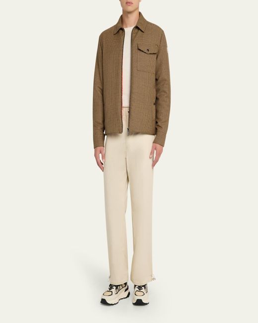 Moncler Brown Escaut Wool Down Shirt Jacket for men