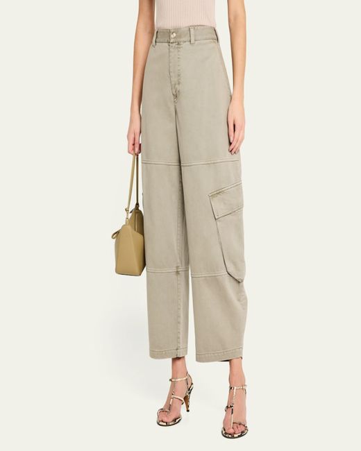FRAME Natural The Bubble Cargo Pants