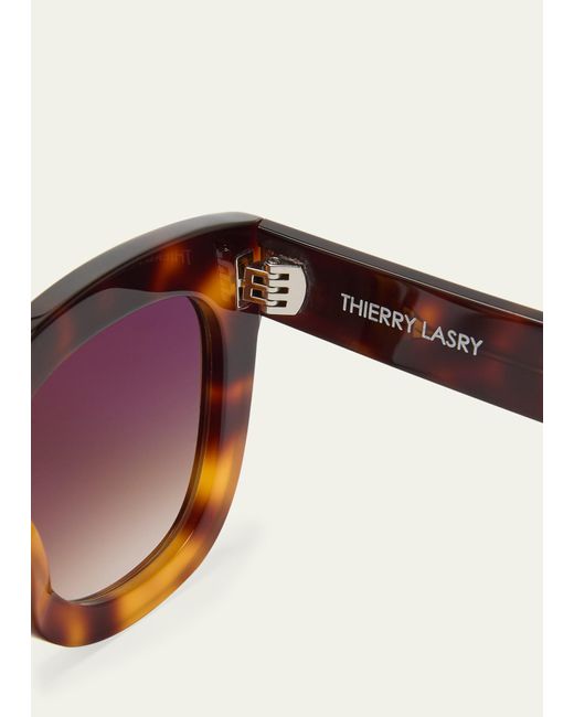 Thierry Lasry Natural Gambly 050 Acetate Square Sunglasses