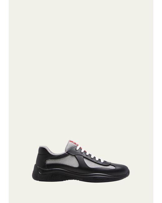 Prada White Americas Cup Rubber Trainer Sneakers for men