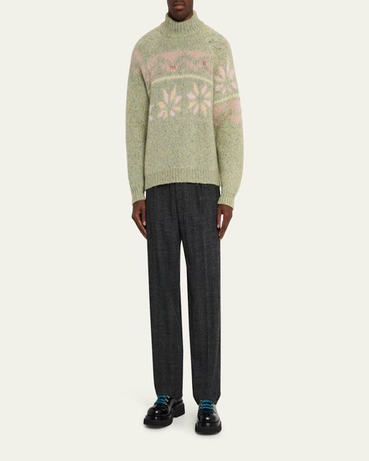 Magliano Green Drunk Alpaca Wool Crewneck Sweater for men