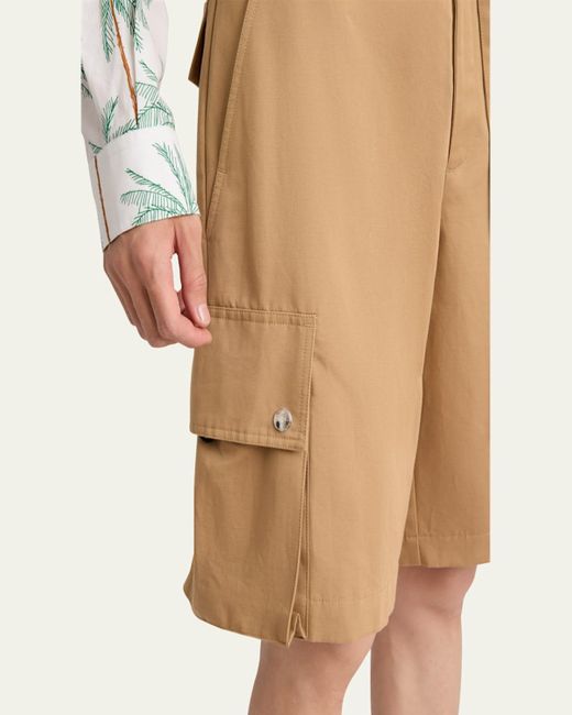 Jacquemus Natural Cargo Bermuda Shorts for men