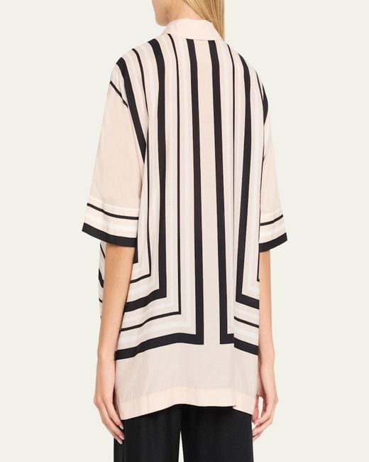 Jonathan Simkhai White Bowman Oversized Button-Front Shirt