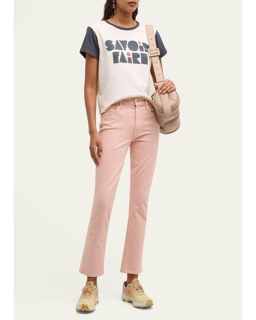 Mother Pink The Insider Hover Jeans