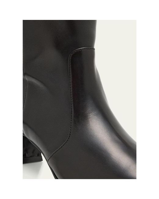 Stuart Weitzman Black Stassi Leather Knee-High Boots