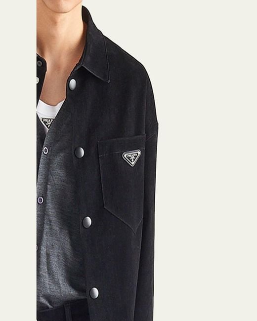 ジャケット・アウター PRADA Velvet Shirt 27932661_57657542_322.jpg