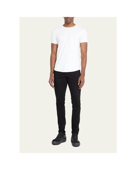 Monfrere White Dann Solid Crew T-Shirt for men