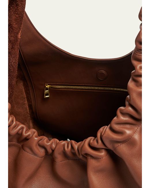 Loewe Brown X Paula's Ibiza Squeeze Xl Shoulder Bag In Leather