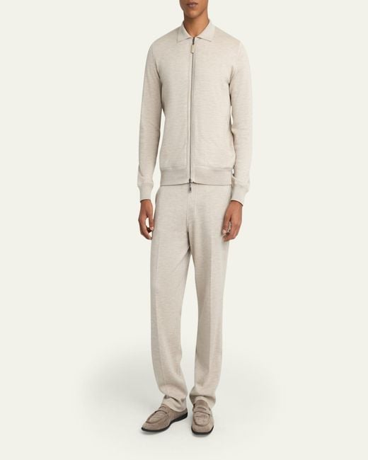 Brioni Blue Full-Zip Blouson Jacket for men