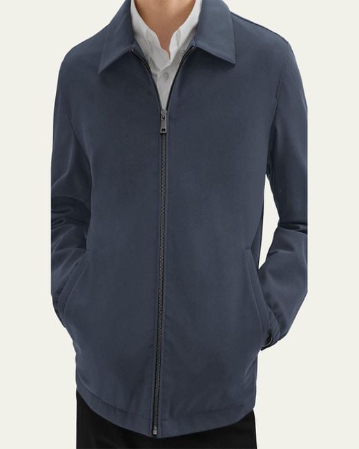 Theory Blue Brody Precision Ponte Jacket for men