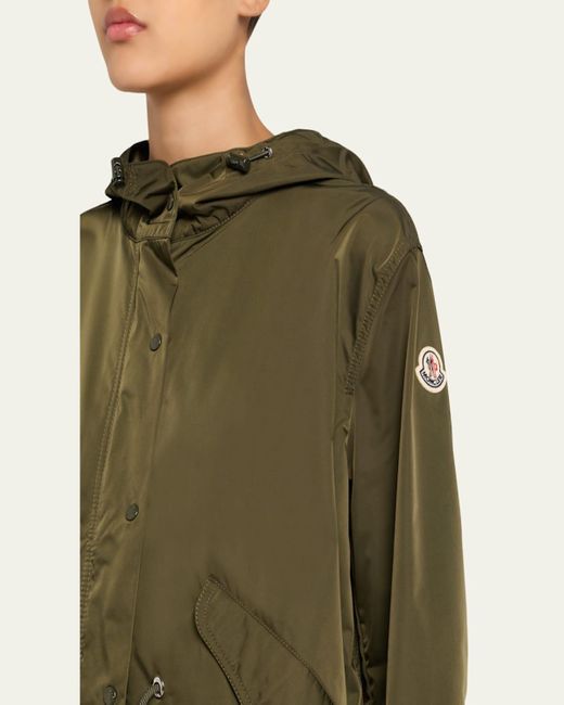 Moncler Green Noizay Short Parka Jacket