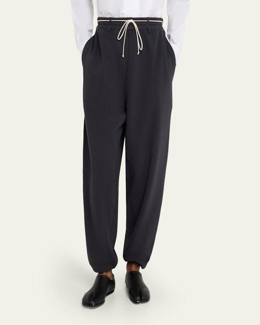 Mordecai Blue Cotton Relaxed-Fit Jogger Pants for men