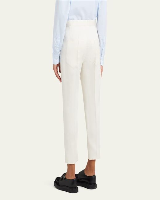 Setchu White Origami Button Cuff Silk Pants