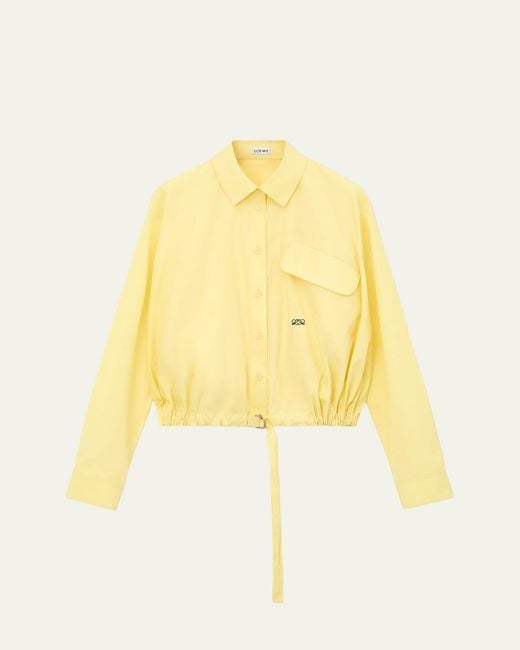 Loewe Yellow Belted Balloon Button-Down Shirt