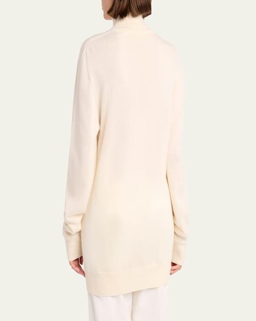 The Row Natural Lizzy Cashmere Turtleneck Sweater