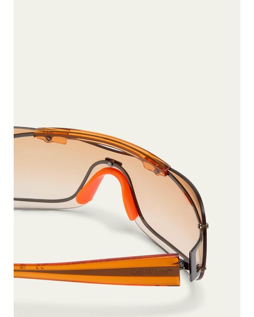 Off-White c/o Virgil Abloh Natural Big Wharf Shield Sunglasses for men