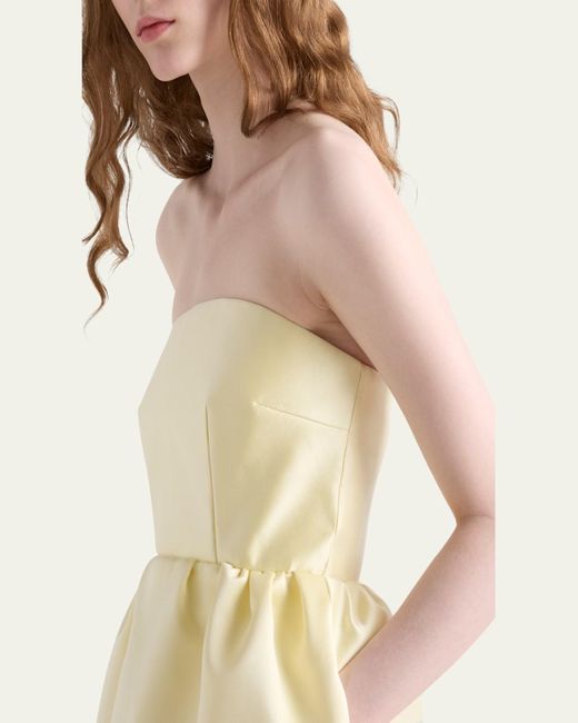 Prada Natural Long Double Satin Dress